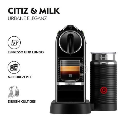 NESPRESSO CITIZ & MILK EN 267.BAE BY DELONGHI, NERO MOD. EB267.BAE EAN 8004399331402