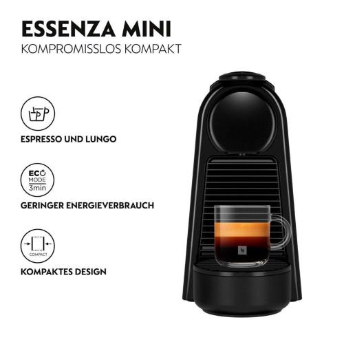 NESPRESSO ESSENZA MINI EN 85.B BY DELONGHI, NERO MOD. EN85.B EAN 439933292808