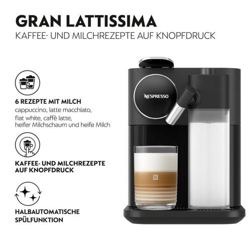 NESPRESSO GRAN LATTISSIMA EN 640.B BY DELONGHI, NERO MOD. 132193539 EAN 8004399024366