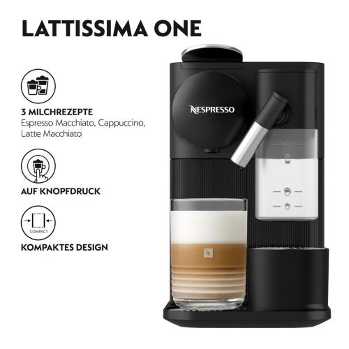 NESPRESSO LATTISSIMA ONE EN 510.B BY DELONGHI, NERO MOD. EN510.B EAN 8004399020399