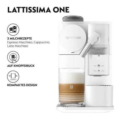 NESPRESSO LATTISSIMA ONE EN 510.W BY DELONGHI, BIANCO MOD. EN510.W EAN 8004399020405