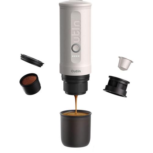 OUTIN NANO MACCHINA DA CAFFÃ¨ ESPRESSO, BIANCO MOD. OTEM-01-PW EAN 1240000016437