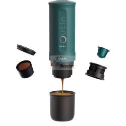 OUTIN NANO MACCHINA DA CAFFÃ¨ ESPRESSO, VERDE BLU MOD. OTEM-01-TEAL EAN 1240000016406