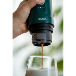 OUTIN NANO MACCHINA DA CAFFÃ¨ ESPRESSO, VERDE BLU MOD. OTEM-01-TEAL EAN 1240000016406