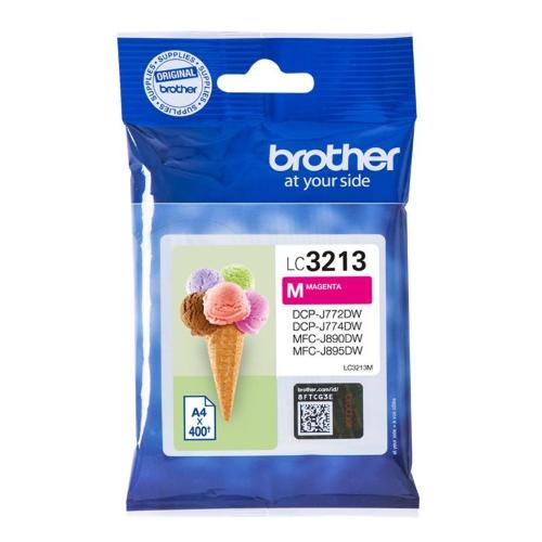 ORIGINALE Brother Cartuccia d'inchiostro magenta LC3213M LC-3213 ~400 Pagine LC3213M LC-3213 EAN 4977766762274