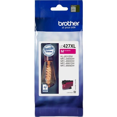 ORIGINALE Brother Cartuccia d'inchiostro magenta LC427XLM LC-427XLM ~5000 Pagine LC427XLM LC-427XLM EAN 4977766815529