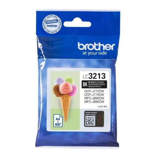 ORIGINALE Brother Cartuccia d'inchiostro nero LC3213BK LC-3213 ~400 Pagine LC3213BK LC-3213 EAN 4977766762250