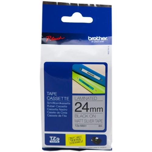 ORIGINALE Brother Nastro Nero su argento TZe-M951 TZ-M951 24 mm x 8 m, laminato TZe-M951 TZ-M951 EAN 4977766692588