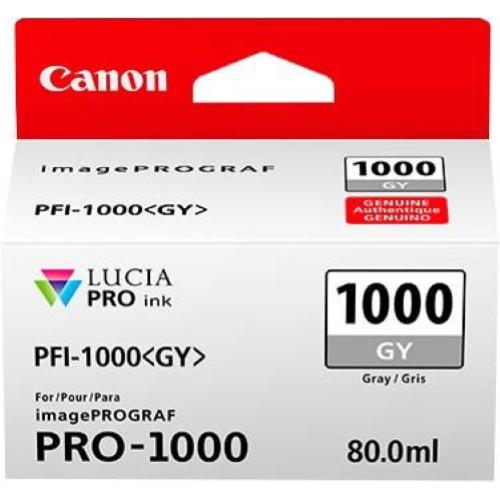 ORIGINALE Canon Cartuccia d'inchiostro Grigio PFI-1000gy 0552C001 ~1465 Pagine 80ml PFI-1000gy 0552C001 EAN 4549292046526