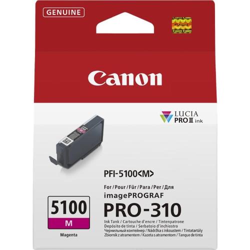 ORIGINALE Canon Cartuccia d'inchiostro magenta PFI-5100m 6954C001 14ml PFI-5100m 6954C001 EAN 4549292243024