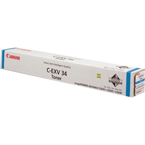 ORIGINALE Canon toner ciano C-EXV34C 3783B002 ~19000 Pagine C-EXV34C 3783B002 EAN 4960999671956