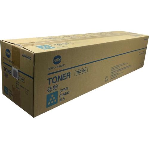 ORIGINALE Konica Minolta toner ciano A9K8450 TN-713C ~33200 Pagine A9K8450 TN-713C EAN 2200000045584