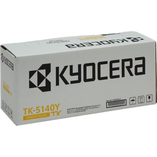 ORIGINALE Kyocera toner giallo TK-5140Y 1T02NRANL0 ~5000 Pagine TK-5140Y 1T02NRANL0 EAN 632983034088