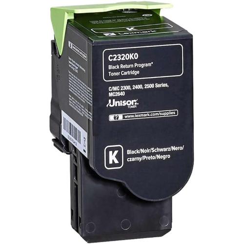ORIGINALE Lexmark toner nero C2320K0 C/MC2325/2425/2535 ~1000 Pagine C2320K0 C/MC2325/2425/2535 EAN 734646667081