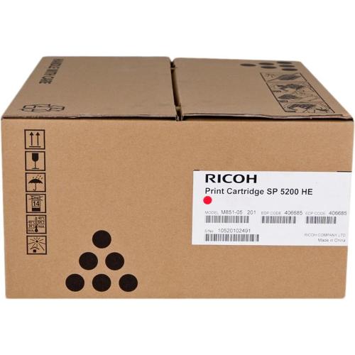 ORIGINALE Ricoh toner nero 821229 SP 5200HE ~25000 Pagine 821229 SP 5200HE EAN 4961311858338