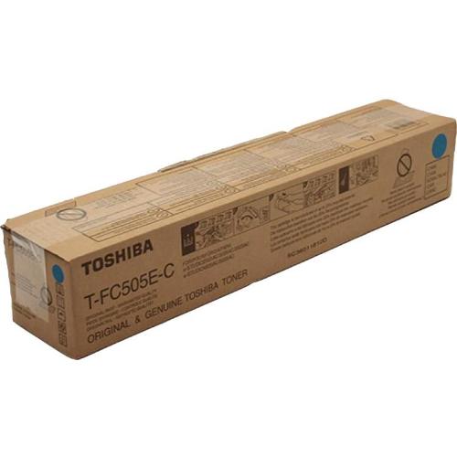 ORIGINALE Toshiba toner ciano T-FC505EC 6AJ00000135 ~33600 Pagine T-FC505EC 6AJ00000135 EAN 4519232170789