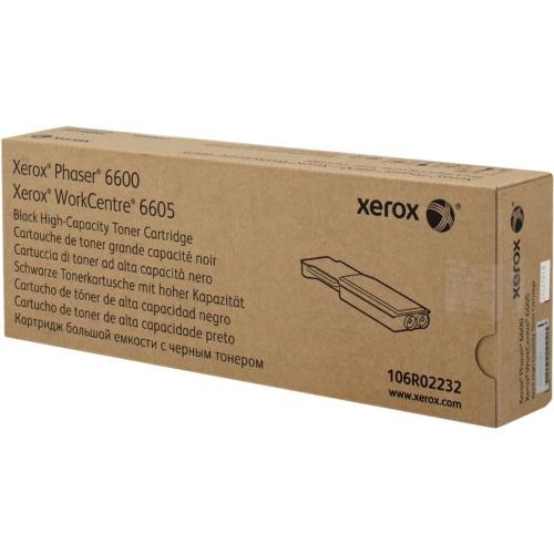 ORIGINALE Xerox toner nero 106R02232 Phaser 6600 ~8000 Pagine alta capacitÃ  106R02232 Phaser 6600 EAN 95205963984