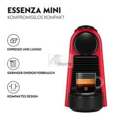 NESPRESSO ESSENZA MINI EN 85.R BY DELONGHI, ROSSO MOD. EN85.R EAN 8004399332096