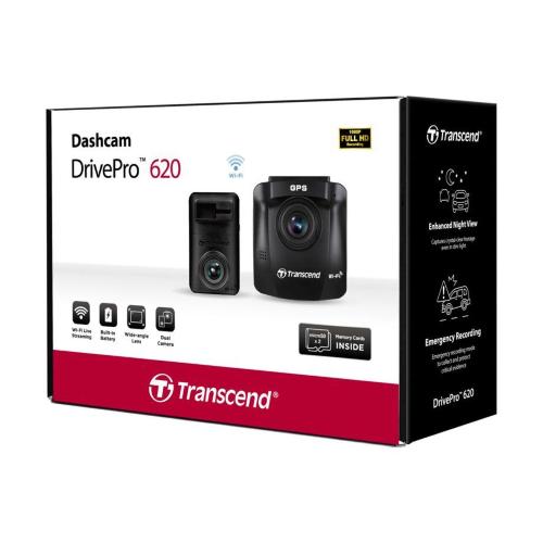 TRANSCEND DRIVEPRO 620 2 CAMERAS INCL. 2X 32GB MICROSDHX MOD. TS-DP620A-32G EAN 760557851257