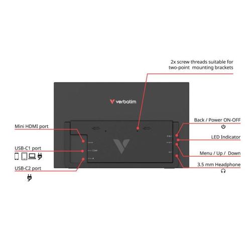 VERBATIM PM-15 FULL HD MONITOR LIGHT MOD. 32401 EAN 23942324010