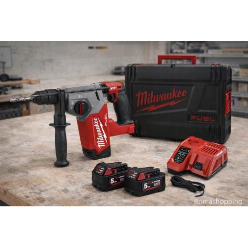 Martello perforatore a batteria Milwaukee M18FHX-552X 2,5J 1330 giri/min 4800 bpm 2x5,5 Ah 18 V Li-Ion con custodia