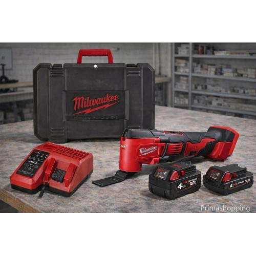 Utensile Multifunzione Milwaukee M18BMT-421C (1 x 2,0 Ah + 1 x 4,0 Ah + M12-18 C + Valigetta)