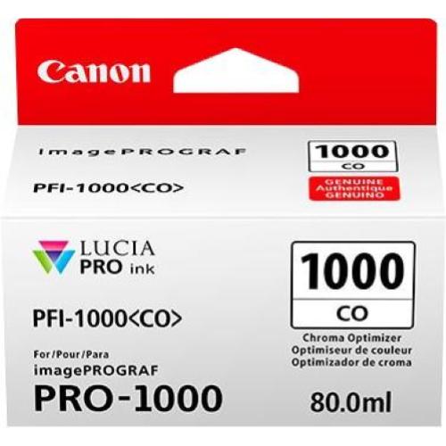 ORIGINALE Canon Cartuccia d'inchiostro Trasparente PFI-1000co 0556C001 ~680 Pagine 80ml Chroma Optimizer PFI-1000co 0556C001 EAN 4549292046625