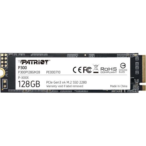 Patriot P300 M.2 2280 PCIe gen 3x4 NVMe SSD 128GB Unitá a Stato Solido interno SSD a Basso Consumo - Velocità Lettura e Scrittura Sequenziale Fino a 1600 MB/s e 600 MB/s
