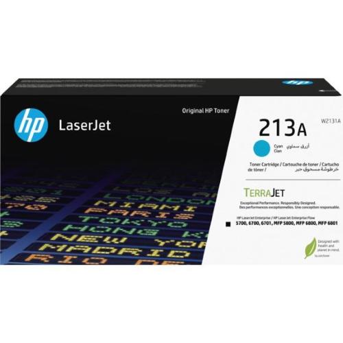 ORIGINALE HP toner ciano W2131A 213A ~3000 Pagine Cartuccia toner originale ciano LaserJet HP 213A W2131A 213A EAN 195122822538