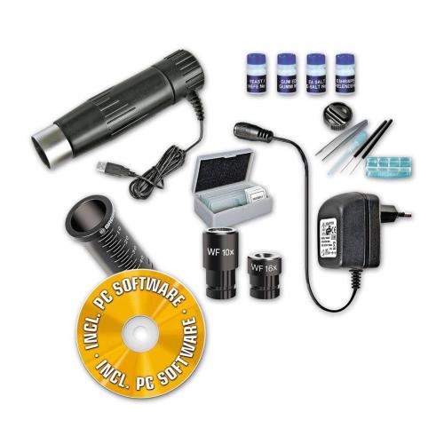 BRESSER BIOLUX KIT MICROSCOPIO CEA 40X-1024X USB MOD. 8855000 EAN 4007922152738