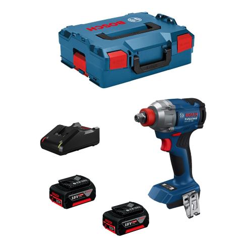 Avvitatore a massa battente BOSCH GDX 18V-285 (2 x 4,0 Ah + GAL18V-40 + L-Boxx 136)