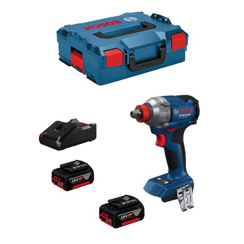 Avvitatore a massa battente BOSCH GDX 18V-285 (2 x 5,0 Ah + GAL18V-40 + L-Boxx 136)