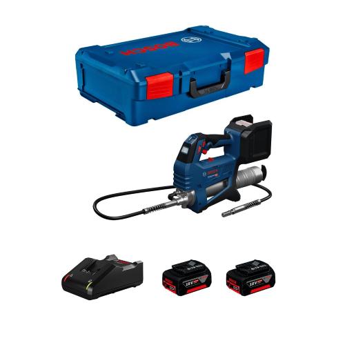 Pistola per grasso BOSCH GFP 18V-10 (2 x 5,0 Ah + GAL18V-40 + L-Boxx XL)
