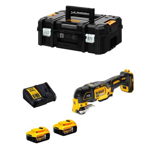 Utensile Multifunzione DeWALT DCS356P2T (2 x 5,0 Ah + DCB115 + TSTAK II)