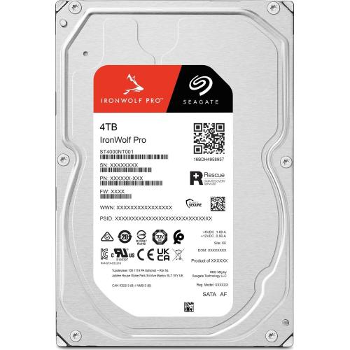 Seagate 4TB SATA-6Gb 7200rpm 256MB, 24x7, IronWolf Pro Mod. ST4000NT001