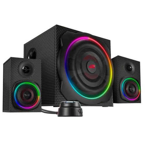 SPEEDLINK GRAVITY CARBON RGB 2.1 SUBWOOFER SYSTEM, BLACK MOD. SL-830100-BK EAN 4027301380262