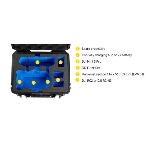 B&W DRONE.CASE PP.66 NERO PER DJI MINI 5 MOD. PP.66.B.MINI5 EAN 4031541768285