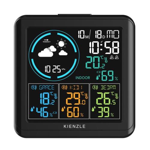 KIENZLE HOME WEATHER STATION W. 3 RADIO-CONTROLLED SENSORS MOD. 15004 EAN 4007922097657