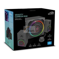 SPEEDLINK GRAVITY CARBON RGB 2.1 SUBWOOFER SYSTEM, BLACK MOD. SL-830100-BK EAN 4027301380262
