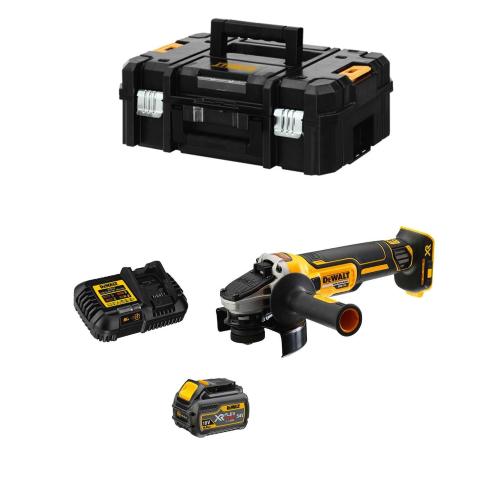 Smerigliatrice DeWALT DCG418T1 FlexVolt (1 x 54V/18V 6,0Ah + DCB116 + TSTAK II)