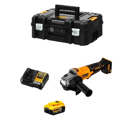 Mini-Smerigliatrice DeWALT DCG408P1T (1 x 5,0 Ah + DCB1104 + TSTAK II)