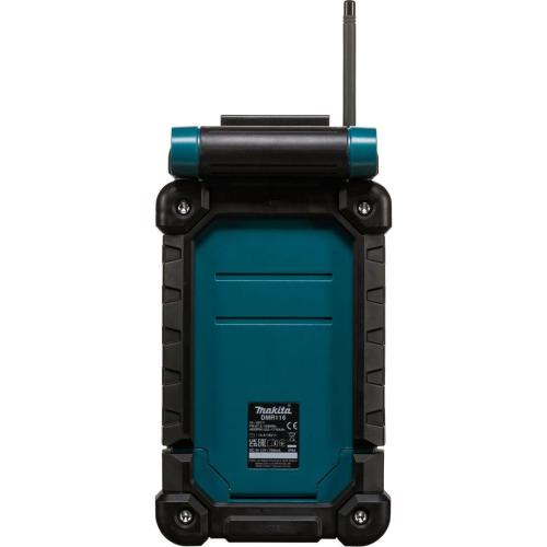 Makita DMR116 – Radio da Cantiere Cordless 14,4/18 V FM/AM – Compatibile Batterie LXT – Audio Stereo & AUX