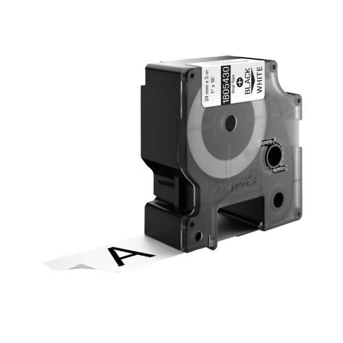 ORIGINALE DYMO Nastro Nero su bianco 1805430 Natro vinile, Rhino, IND, 24mm x 5,5m, nero su bianco 1805430  EAN 71701059864