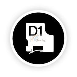 ORIGINALE DYMO Nastro Nero su bianco 1978364 D1 - Durable Etichette - Nero su bianco - 12mm x 5.5m 1978364  EAN 3501179783642