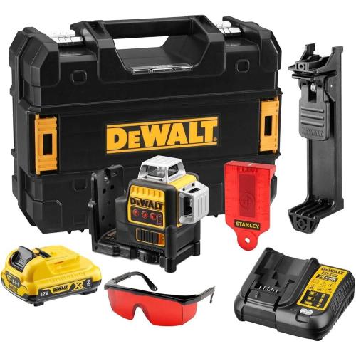 DeWalt DCE089D1R-QW Laser rotante rosso 1x2Ah 10,8V Li-Ion con custodia TSTAK    