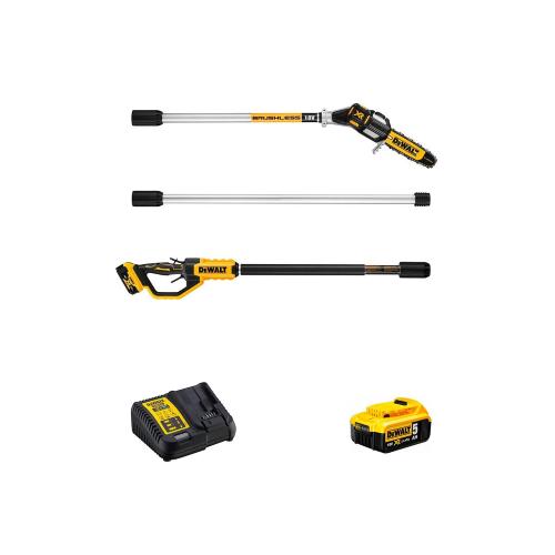 Potatore su asta di prolunga DeWALT DCMPS567P1 (1 x 5,0 Ah + DCB1104)
