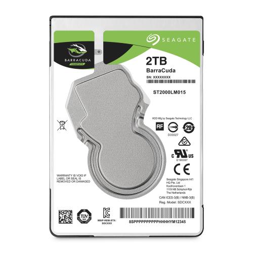Seagate 2TB SATA-6Gb 5400rpm 128MB, 7mm, BarraCuda Mod. ST2000LM015