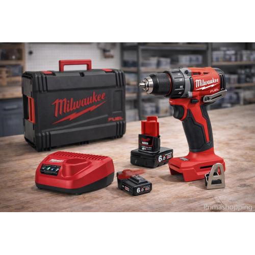 Trapano avvitatore a batteria Milwaukee M12FDD2-202X 13 mm 37 Nm 1550 giri/min 2x2 Ah 12 V Li-Ion con custodia
