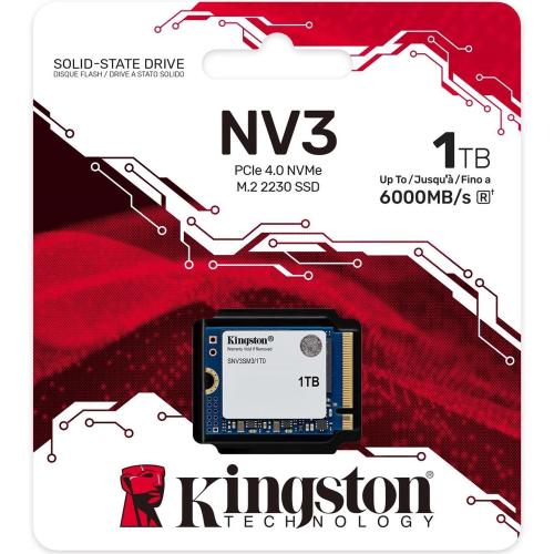 Kingston SSD NV3 1TB M.2 2230 NVMe Gen 4.0 mod. SNV3SM3/1T0