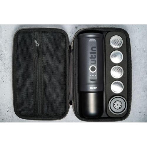 OUTIN NANO MACCHINA DA CAFFÃ¨ ESPRESSO, SPACE GREY SET VIAGGIO MOD. OTEM-01-SG-BAG EAN 1240000018707